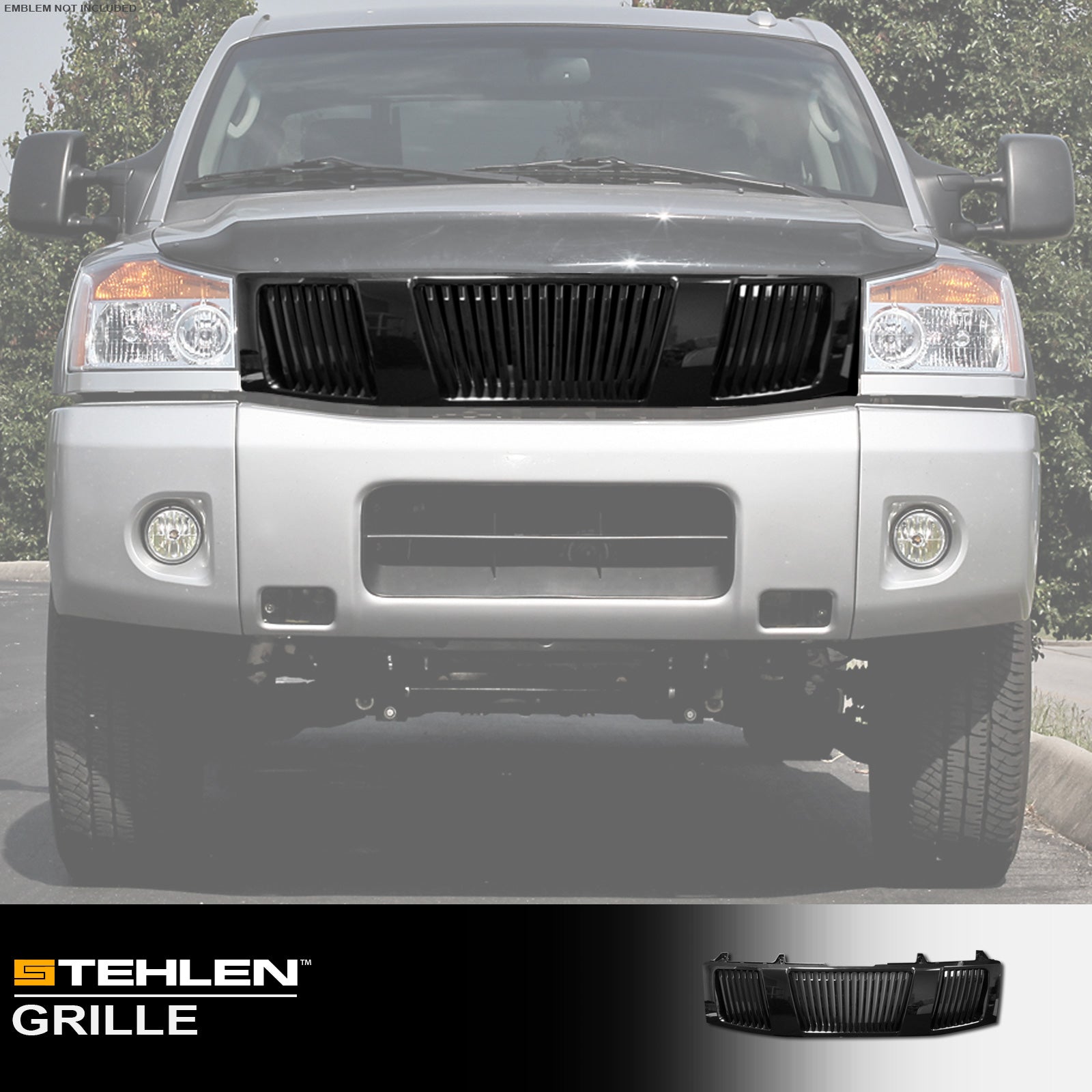 2004-2007 Nissan Titan Armada Front Grille - Matte Black