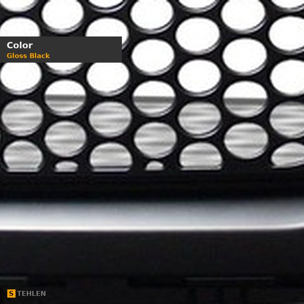 2007-2013 GMC Sierra 1500 & Sierra Denali Round Hole Mesh Front Grille — Black — detail