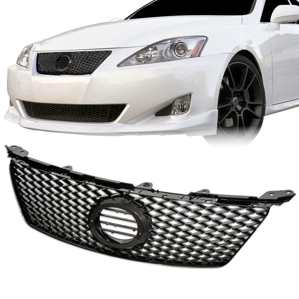 2006-2008 Lexus IS250 IS350 Front Grille Emblem - Matte Black