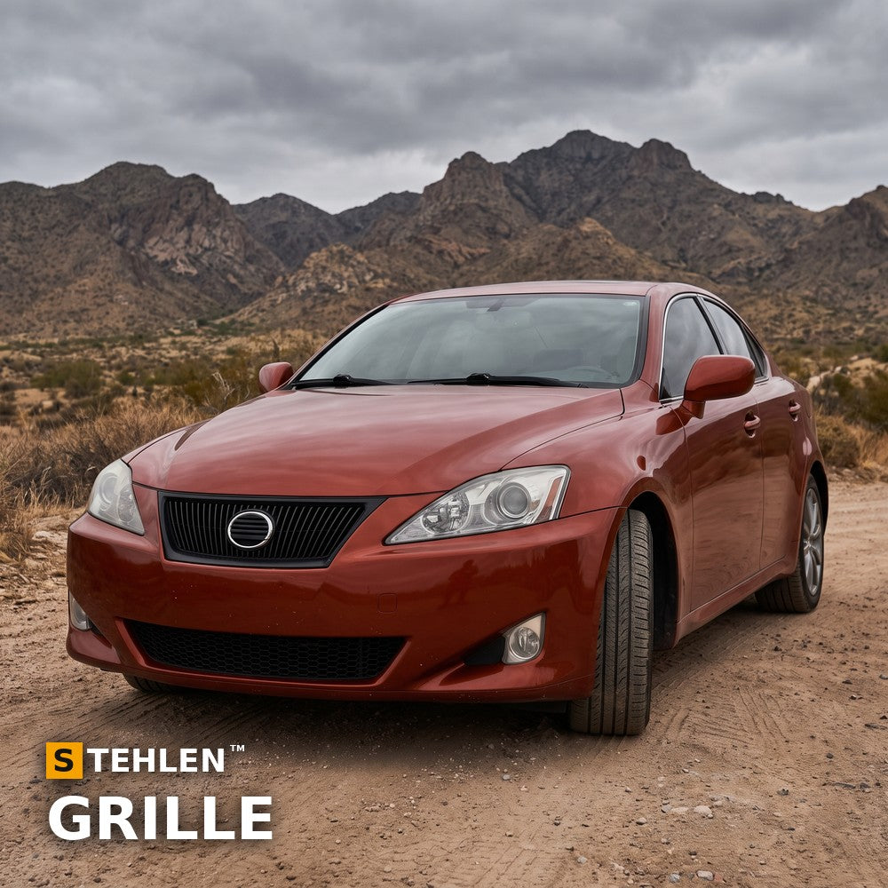 2006-2008 Lexus IS250 & IS350 Mesh Front Grille — Matte Black — installed