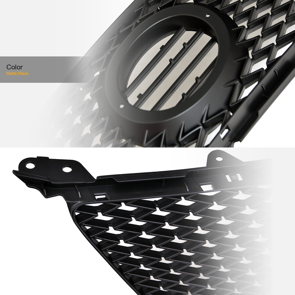 2006-2008 Lexus IS250 IS350 Mesh Front Grille & Emblem - Matte Black