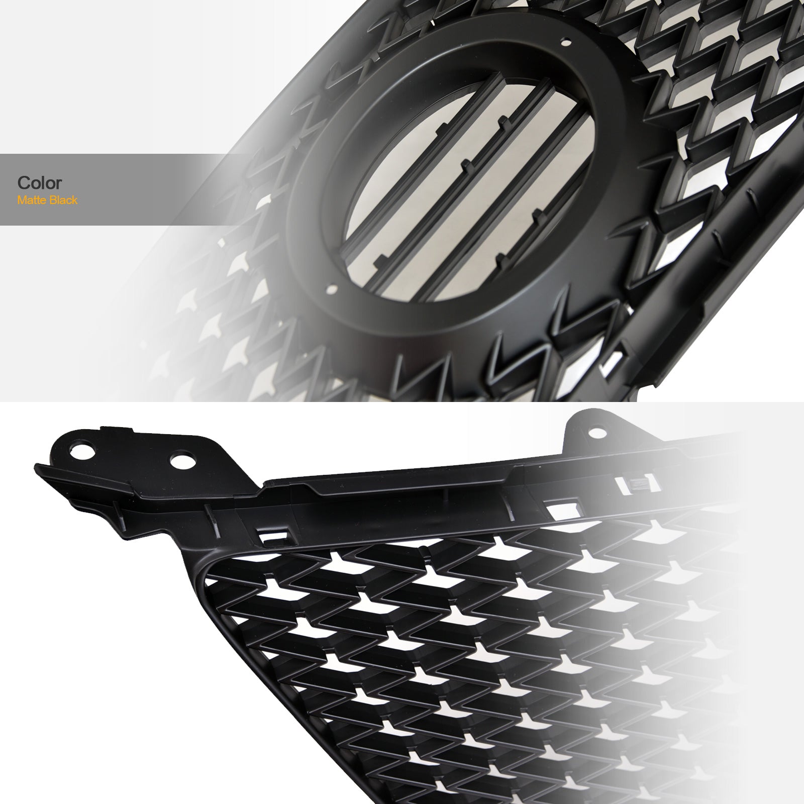 2006-2008 Lexus IS250 IS350 Mesh Front Grille & Emblem - Matte Black