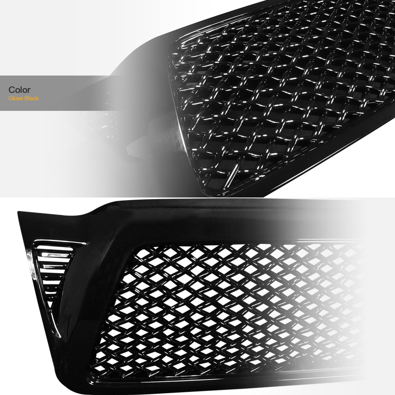 2005-2011 Toyota Tacoma Front Grille - Matte Black