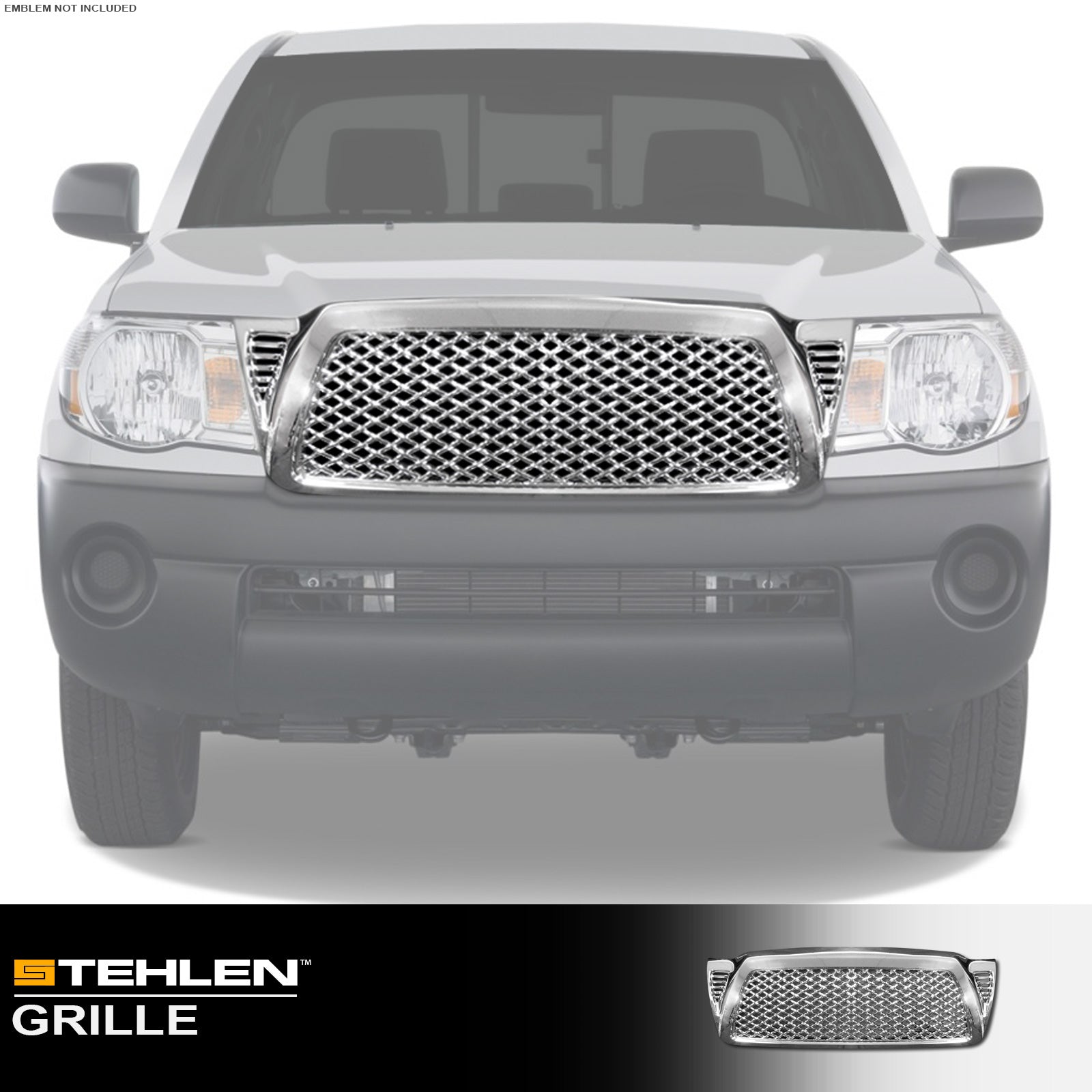 2005-2011 Toyota Tacoma Front Grille - Chrome Mesh Style