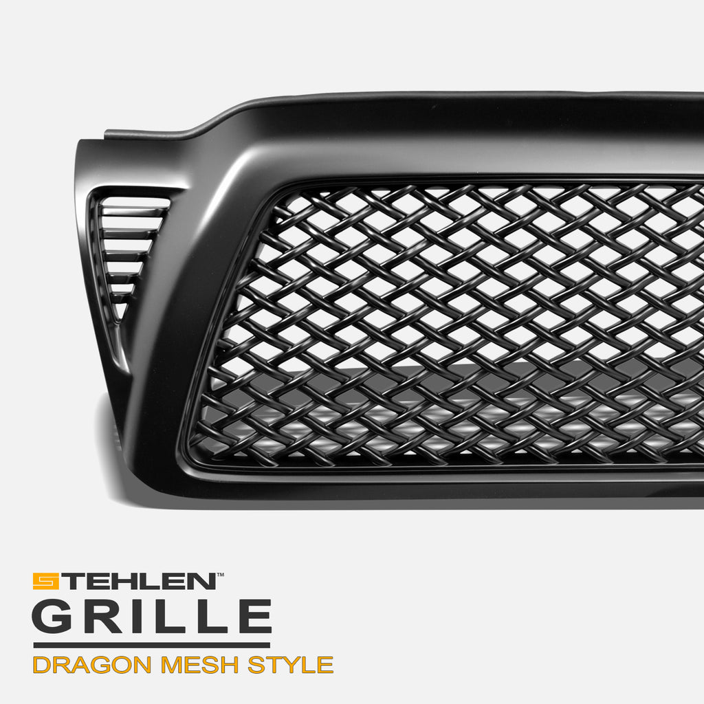 2005-2011 Toyota Tacoma Honeycomb Mesh Front Grille - Matte Black