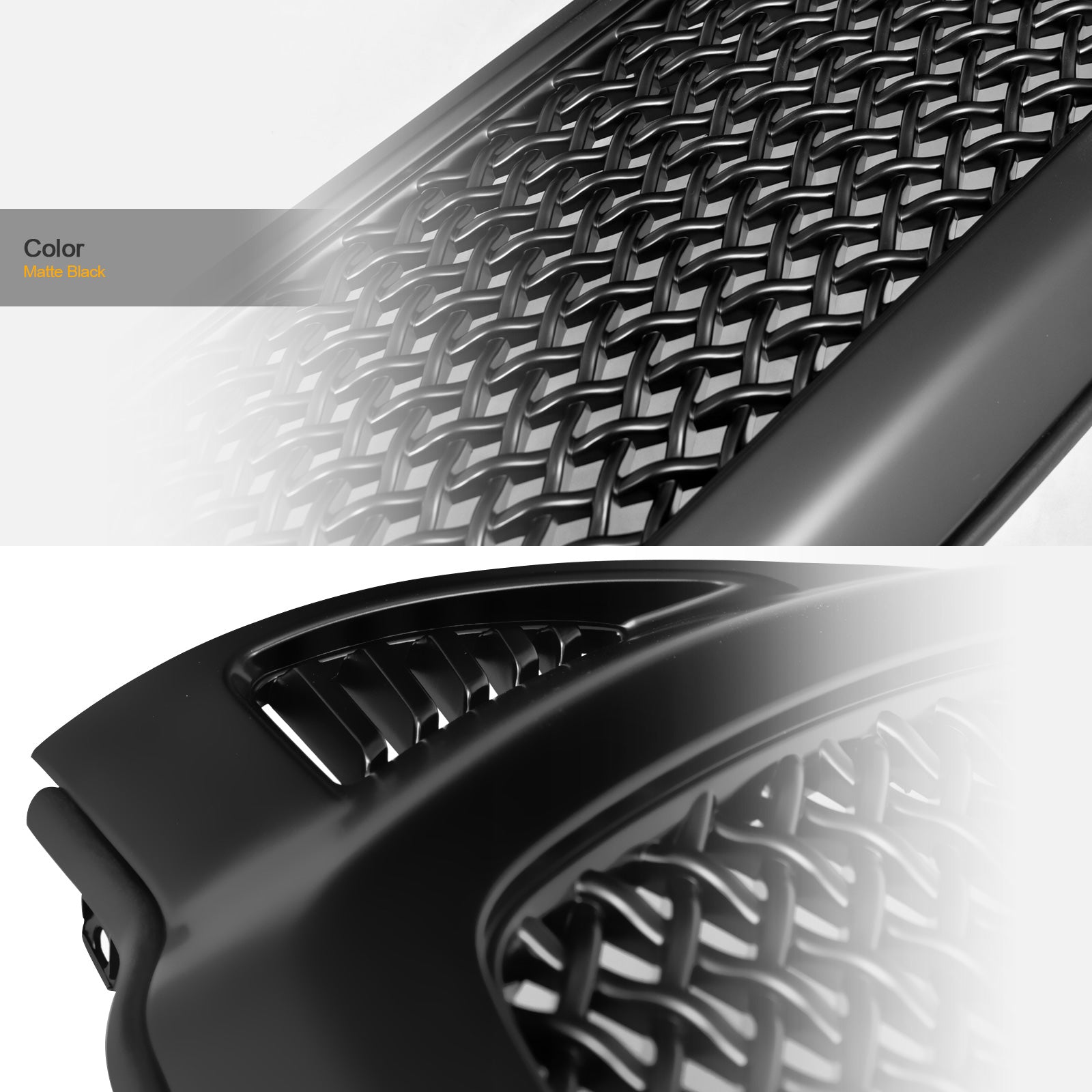 2005-2011 Toyota Tacoma Honeycomb Mesh Front Grille - Matte Black