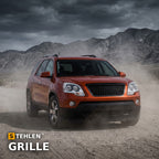 2007-2009 GMC Acadia Honeycomb Mesh Front Grille — Black — installed
