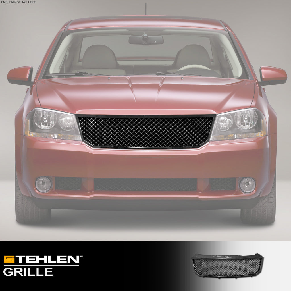 2008-2010 Dodge Avenger Front Grille - Matte Black Replacement