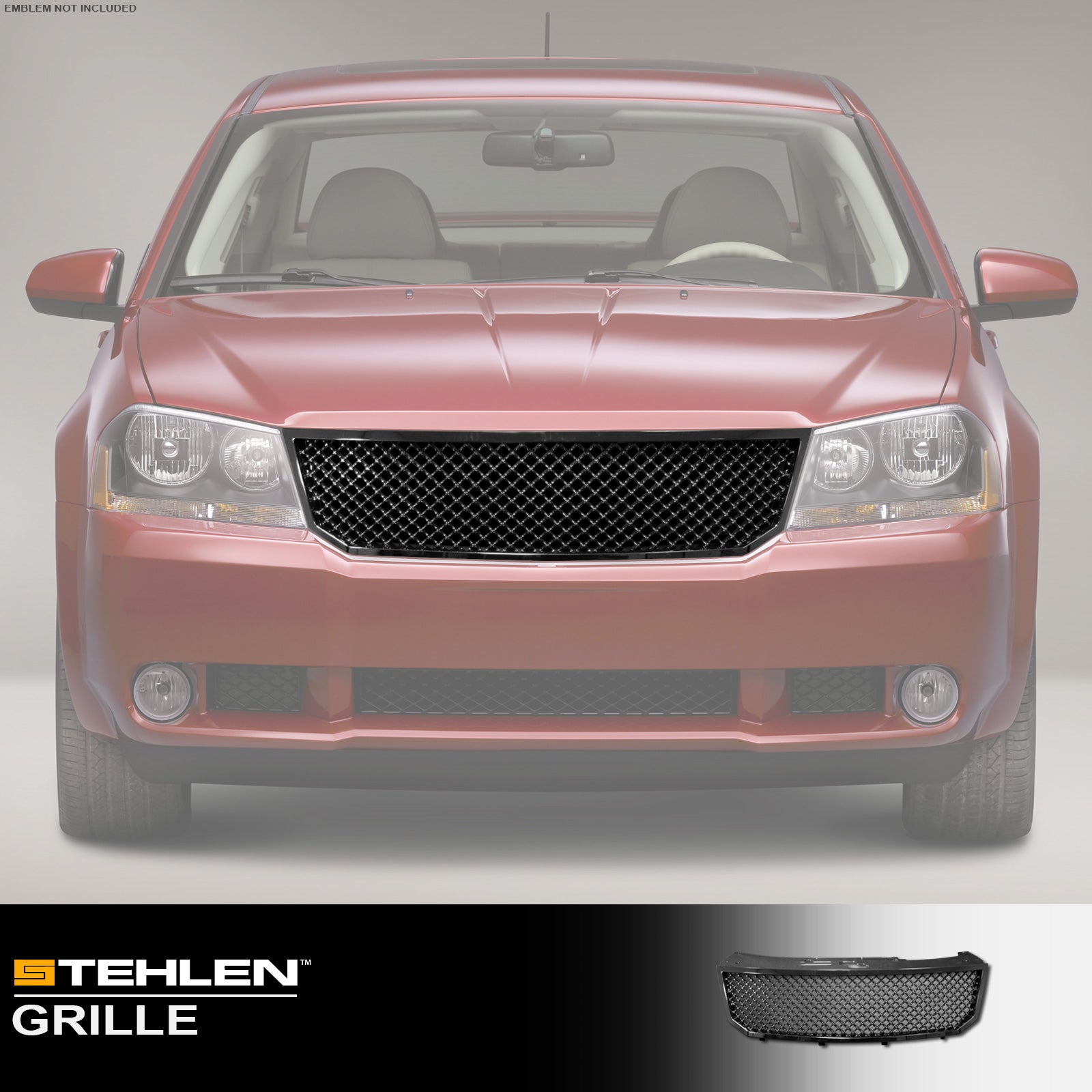 2008-2010 Dodge Avenger Front Grille - Matte Black Replacement