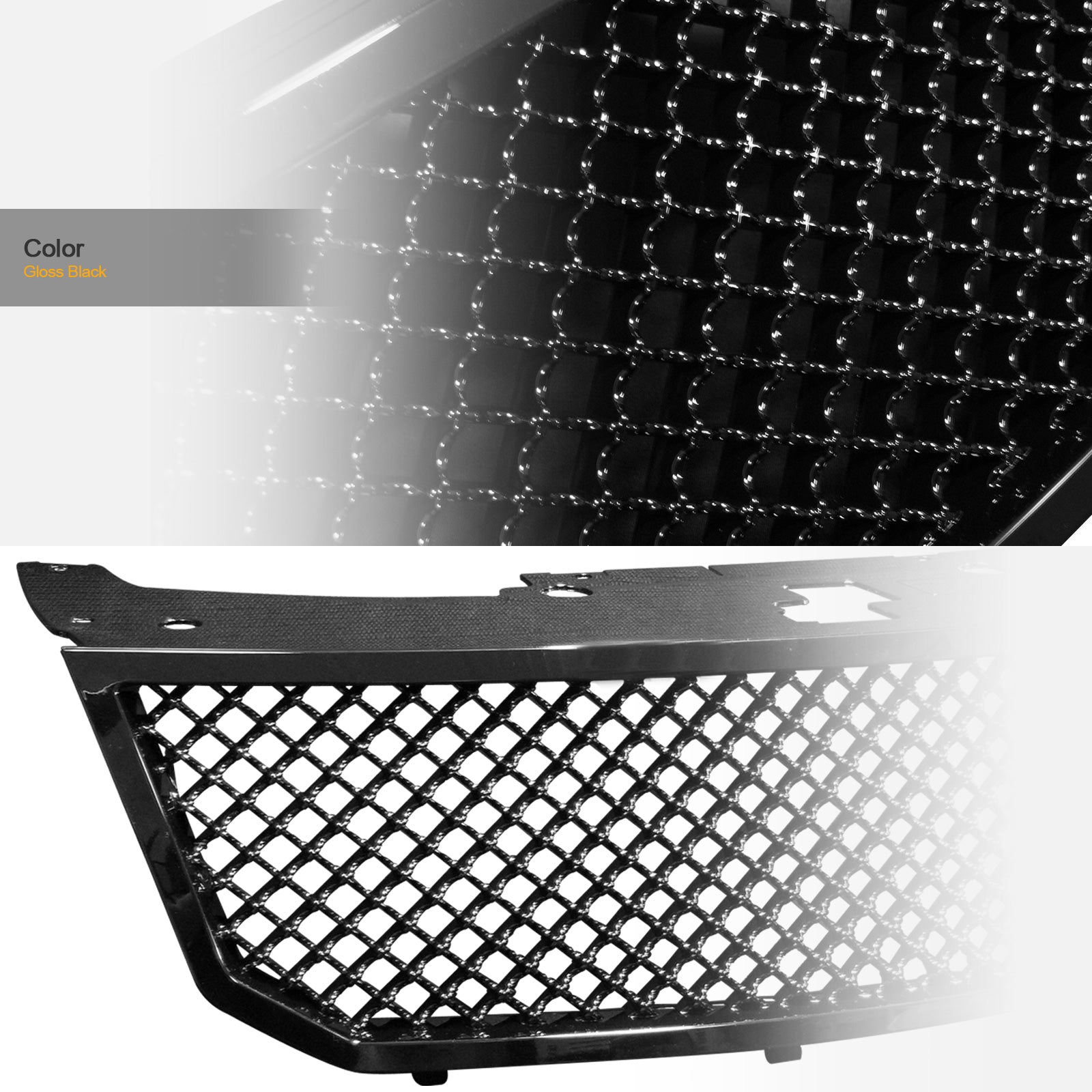 2008-2010 Dodge Avenger Front Grille - Matte Black Replacement