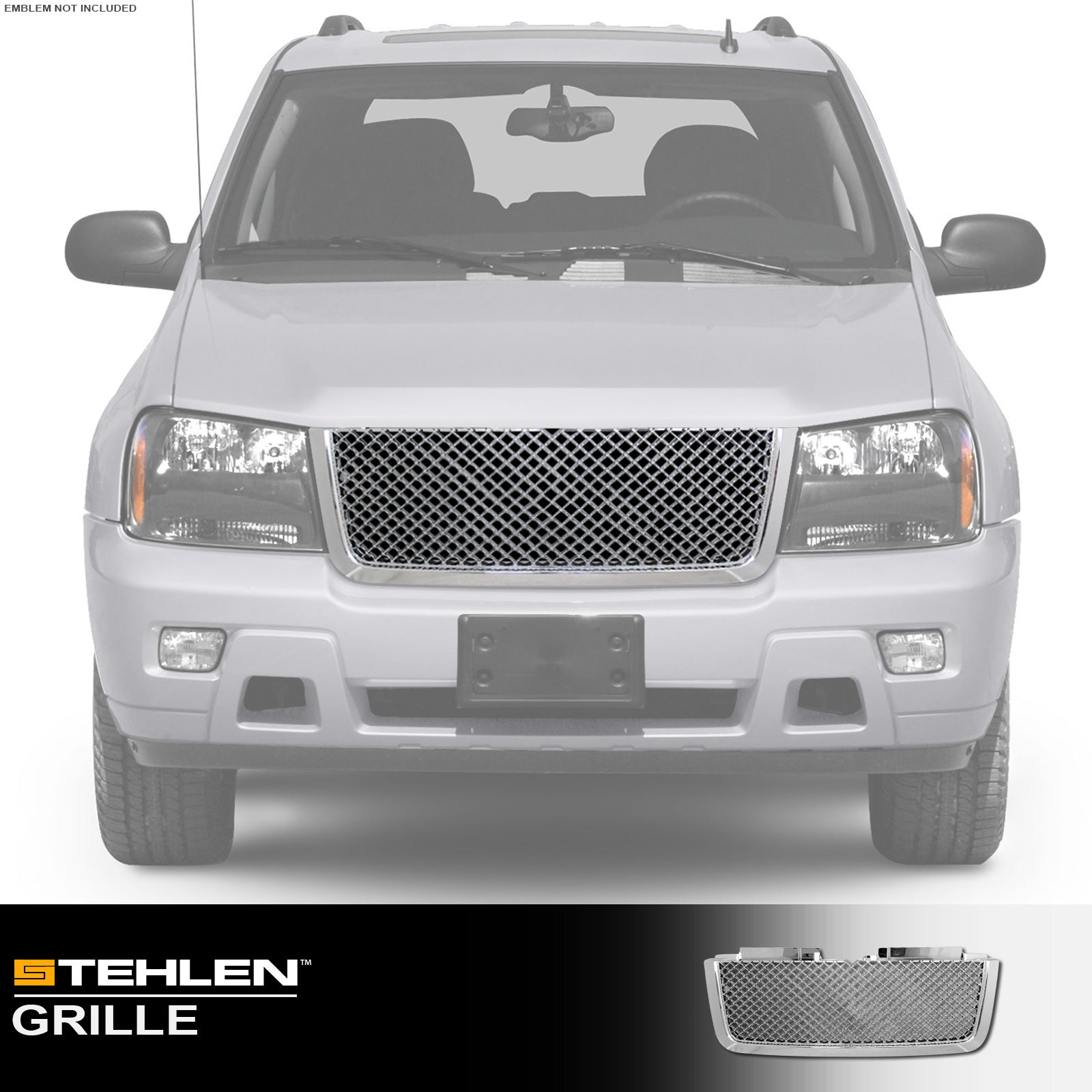 2006-2009 Chevrolet Trailblazer LT 4-Door Front Grille - Chrome Mesh
