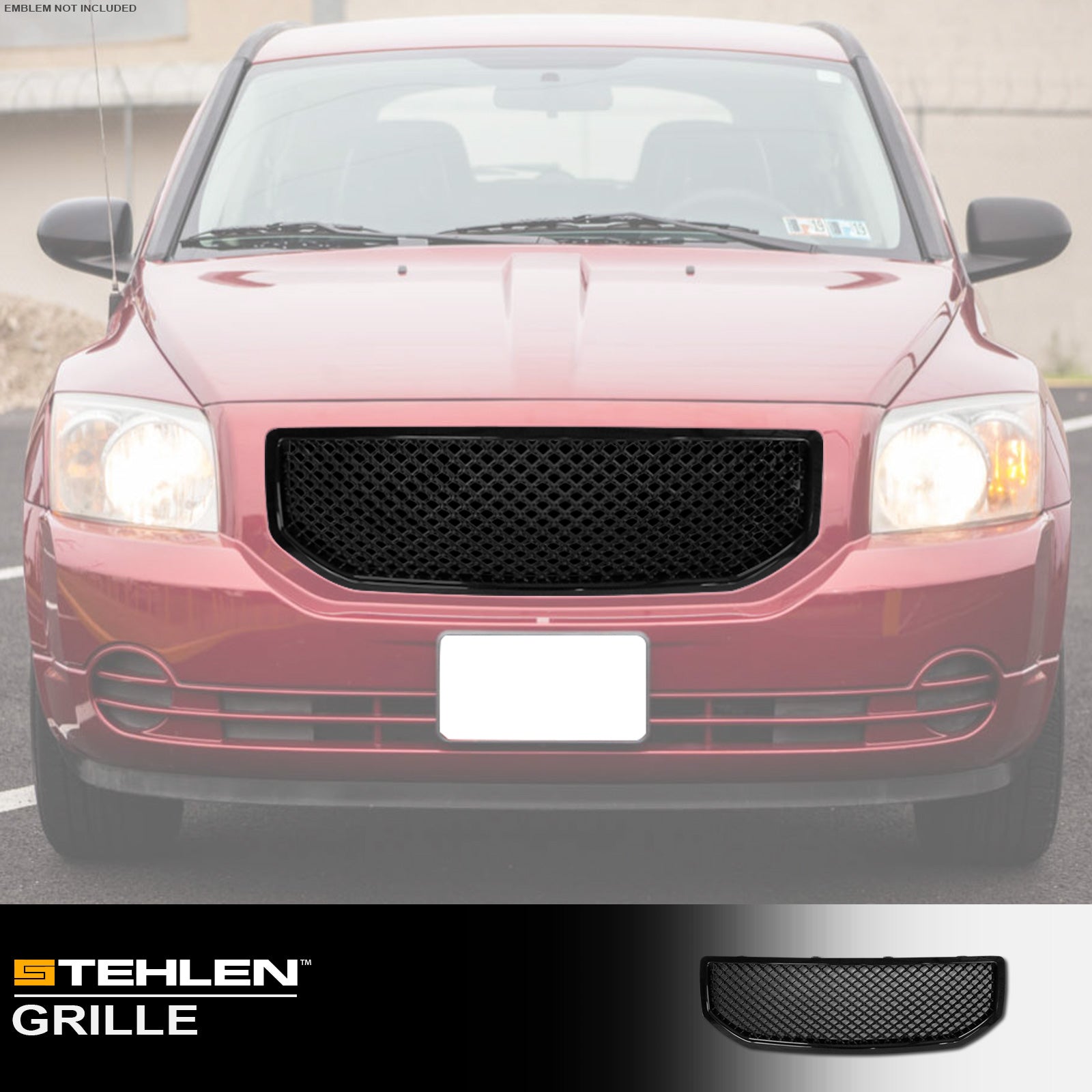 2007-2012 Dodge Caliber Front Grille - Matte Black Replacement