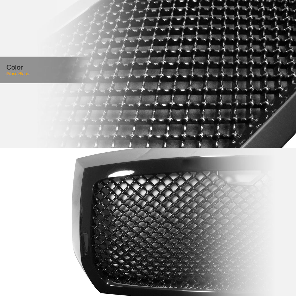 2005-2007 Dodge Dakota Front Grille - Matte Black Mesh Style