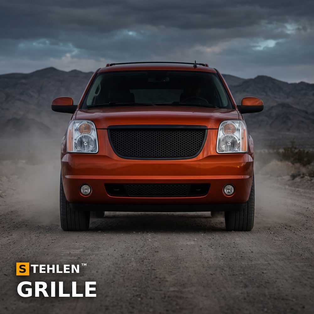 2007-2014 GMC Yukon & Yukon XL Honeycomb Mesh Front Grille — Black — installed