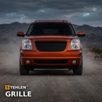 2007-2014 GMC Yukon & Yukon XL Honeycomb Mesh Front Grille — Black — installed