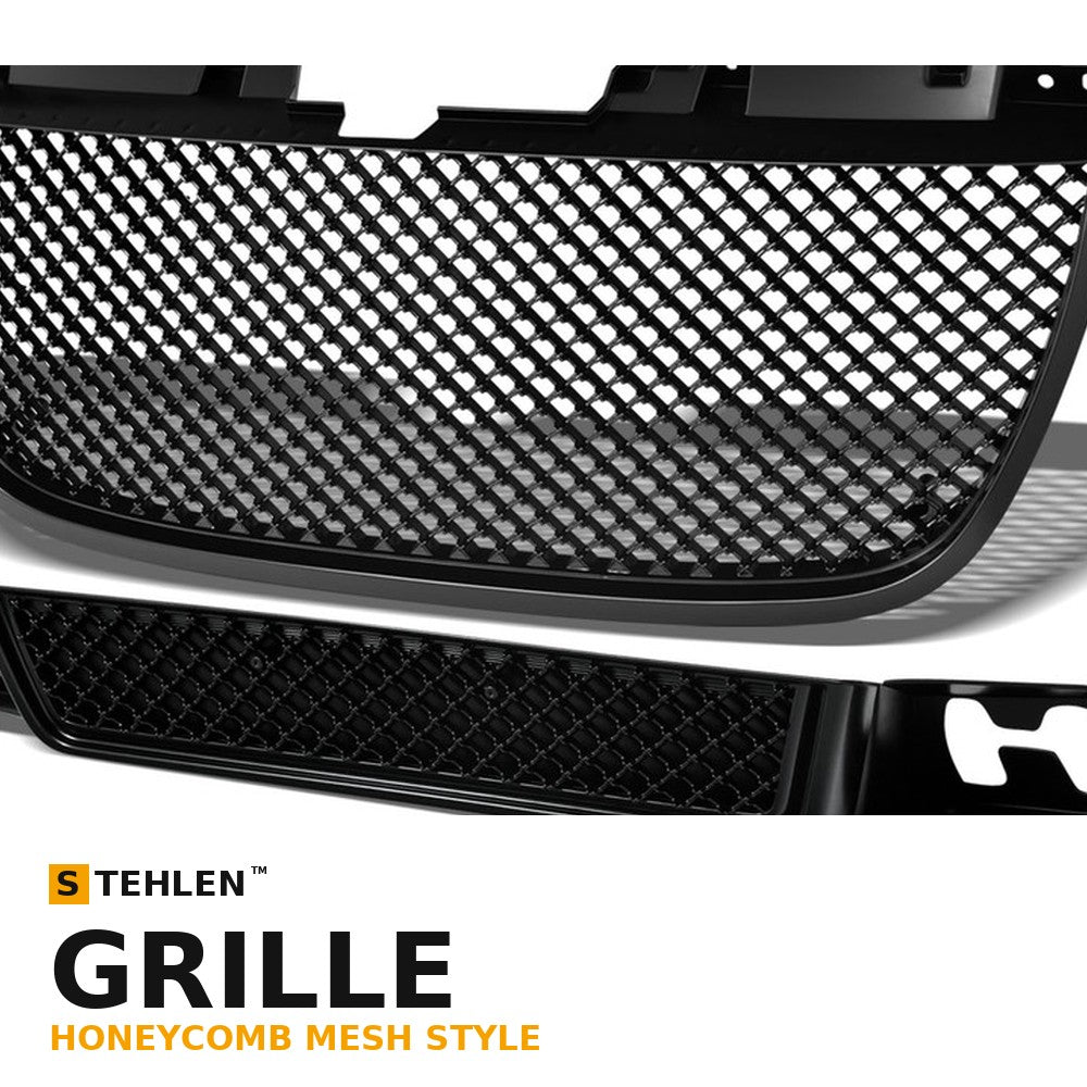 2007-2014 GMC Yukon & Yukon XL Honeycomb Mesh Front Grille — Matte Black