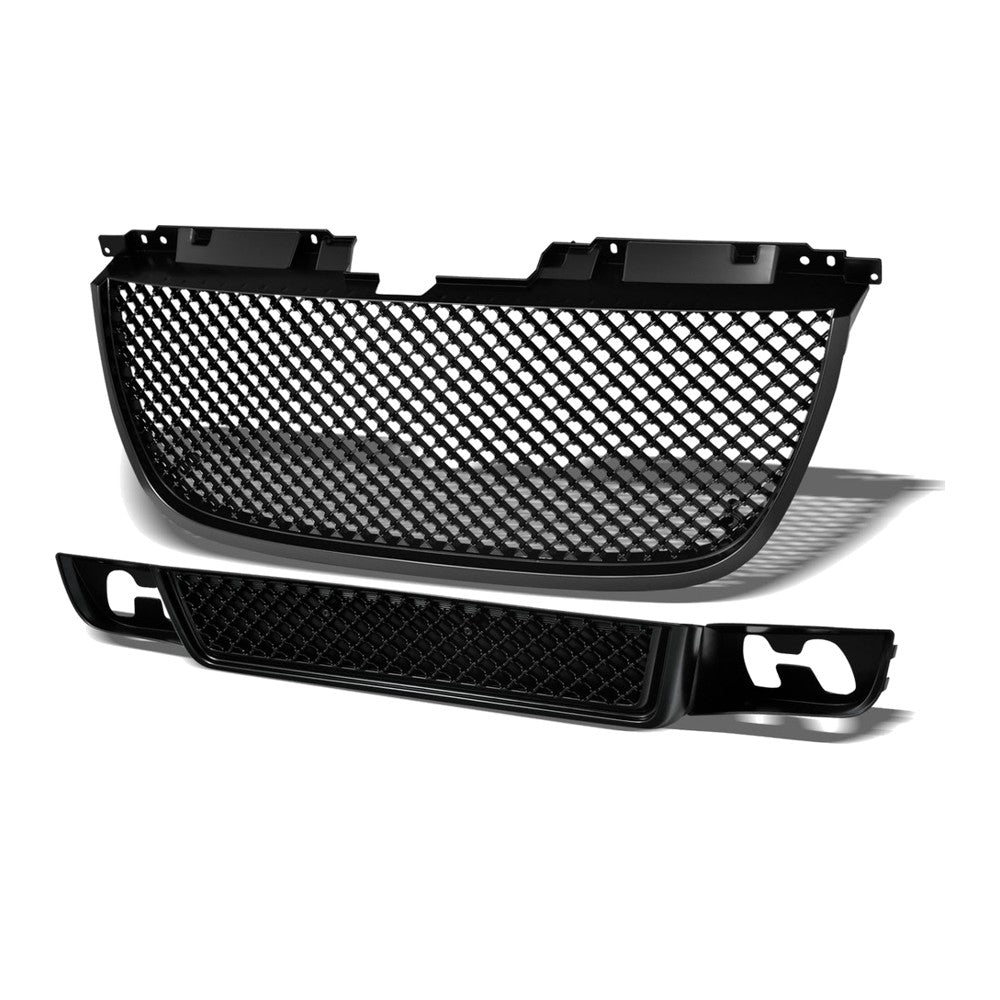 2007-2014 GMC Yukon & Yukon XL Honeycomb Mesh Front Grille — Matte Black — product view