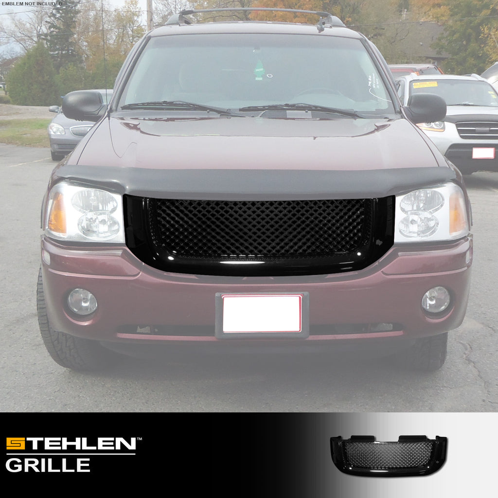 2002-2008 GMC Envoy Front Grille - Matte Black Replacement Grill