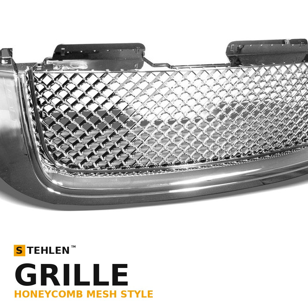 2002-2008 GMC Envoy Honeycomb Mesh Front Grille — Chrome
