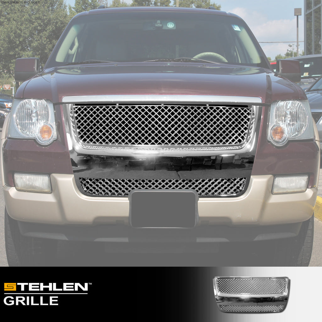 2007-2010 Ford Explorer Sport Trac Front Grille - Chrome