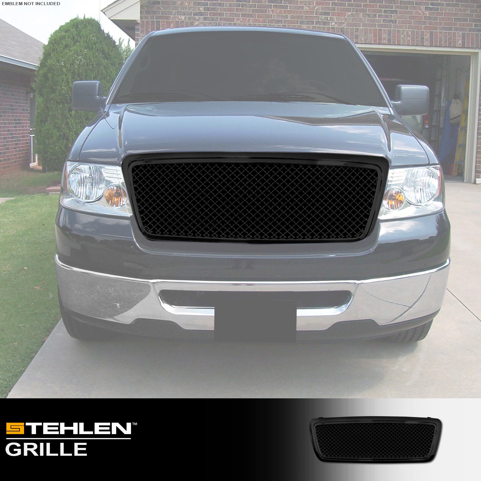 2004-2008 Ford F-150 Front Grille - Matte Black Mesh Style