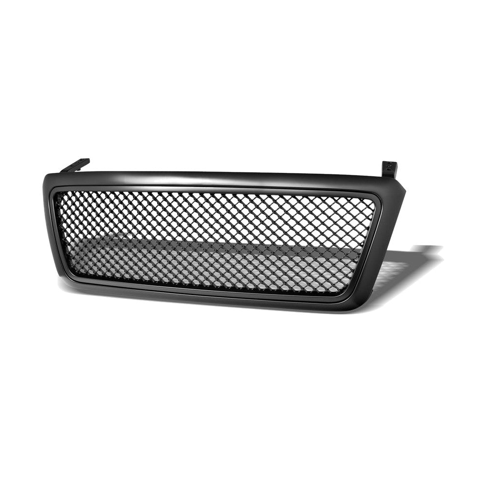2004-2008 Ford F-150 Honeycomb Mesh Front Grille — Matte Black — product view