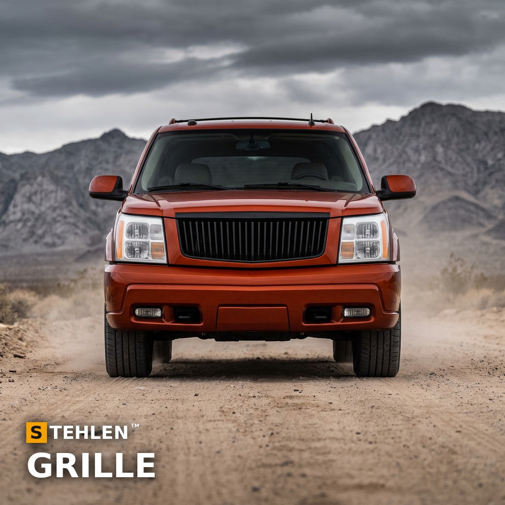 2002-2006 Cadillac Escalade Vertical Front Grille — Black — installed