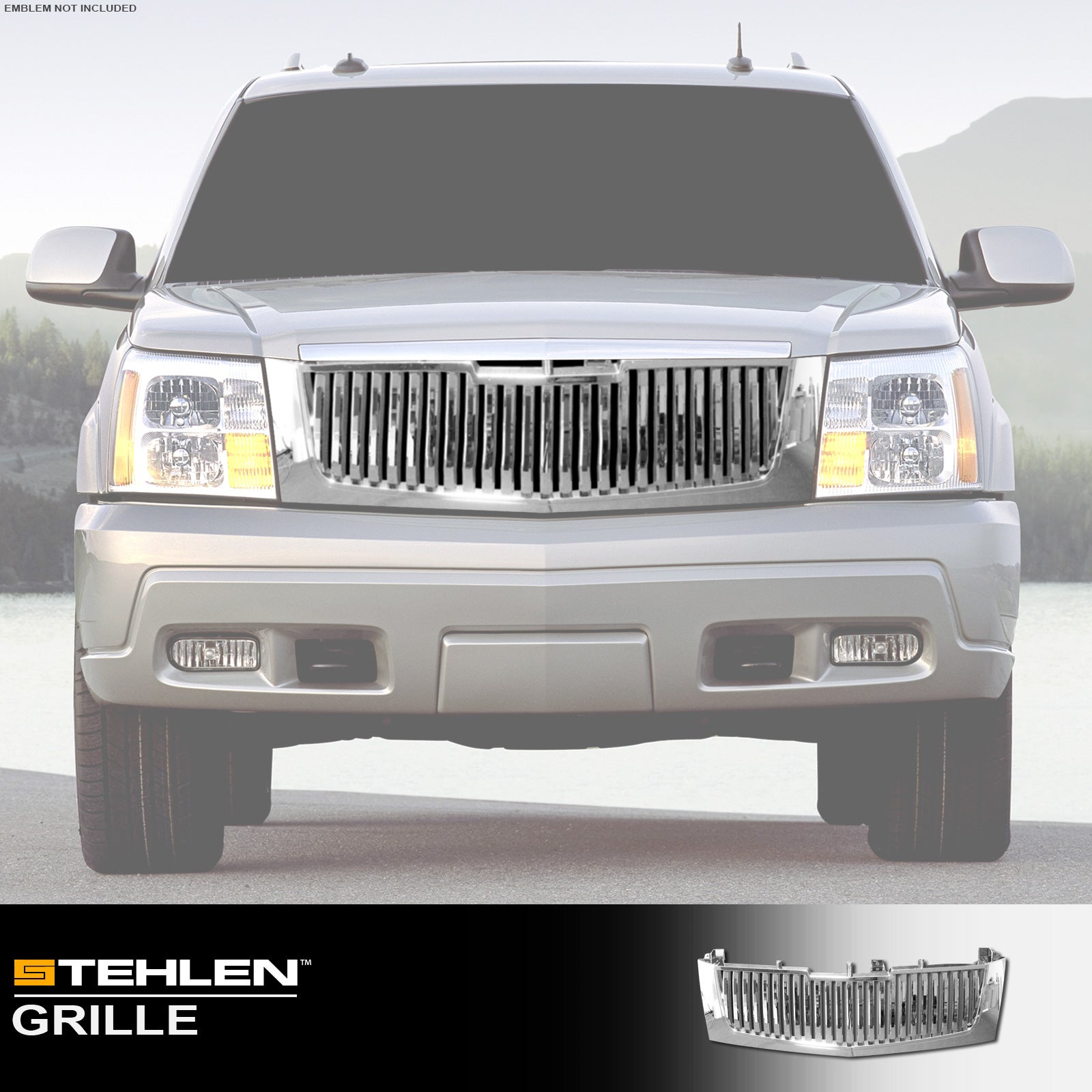 02-06 Cadillac Escalade Front Grille - Chrome Mesh Style