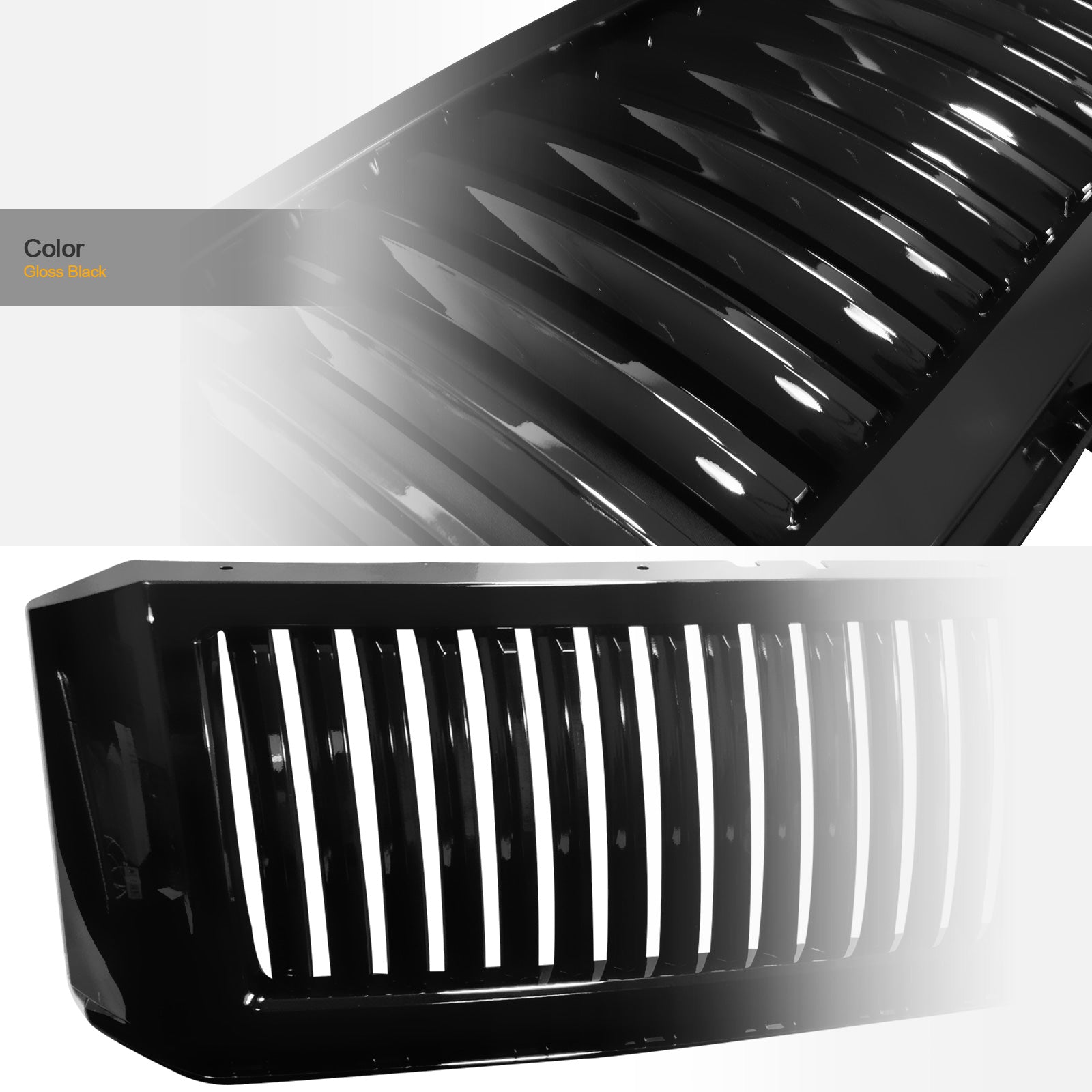 2007-2014 Ford Expedition Vertical Front Grille - Black
