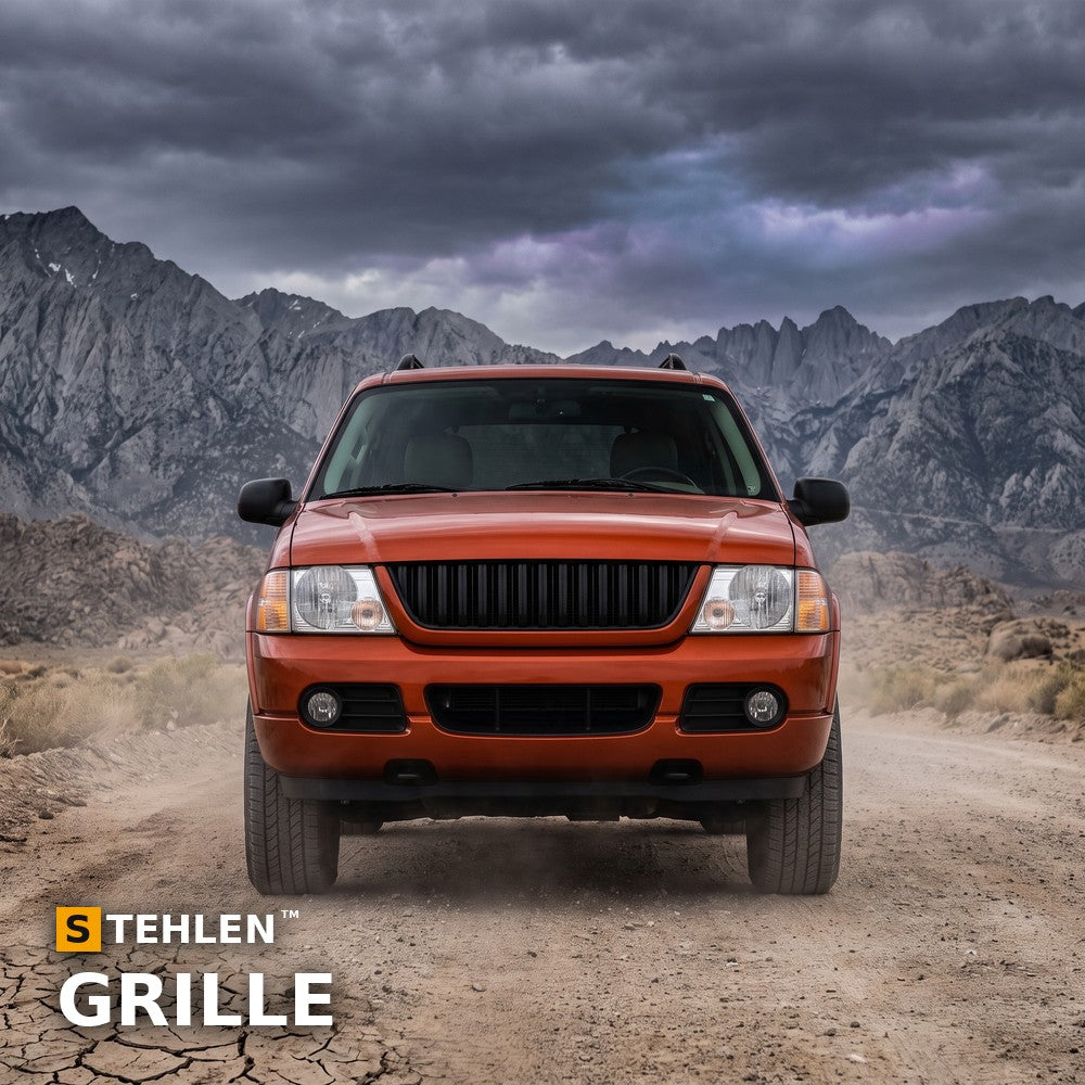 2002-2005 Ford Explorer Vertical Front Grille — Black — installed