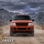 2002-2005 Ford Explorer Vertical Front Grille — Black — installed