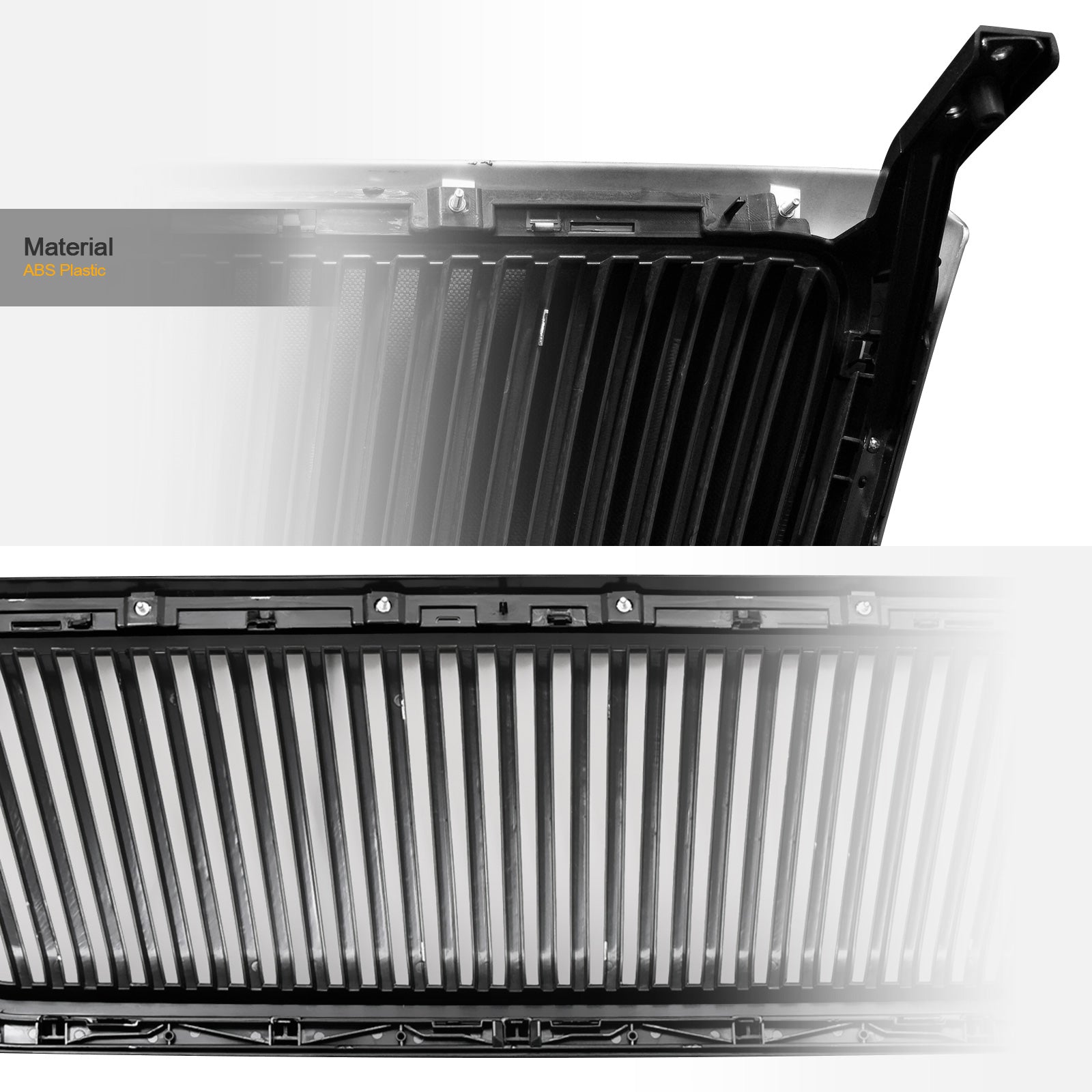 2004-2008 Ford F-150 Front Grille - Vertical Style Matte Black