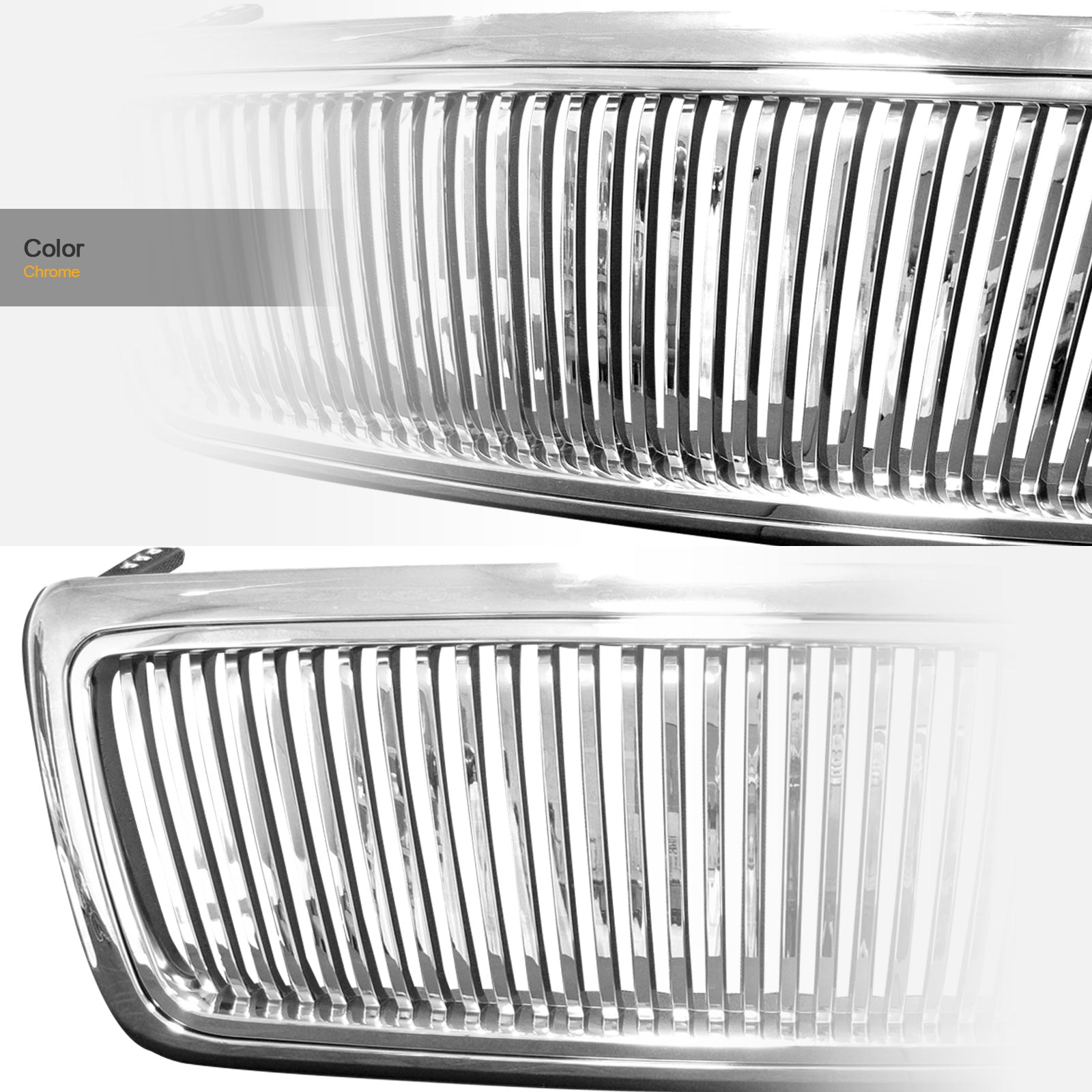 2004-2008 Ford F-150 Front Grille Chrome Vertical Style
