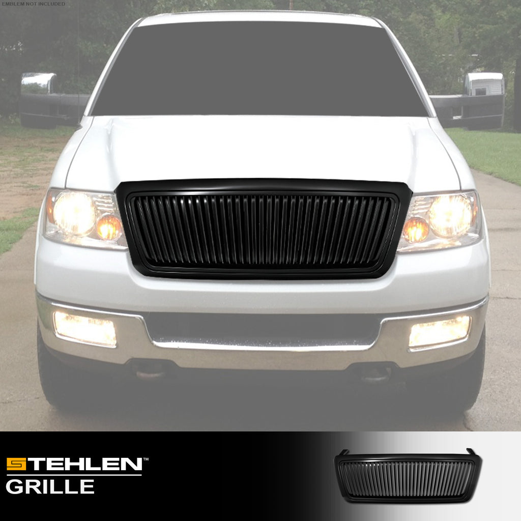 2004-2008 Ford F-150 Vertical Style Front Grille - Matte Black