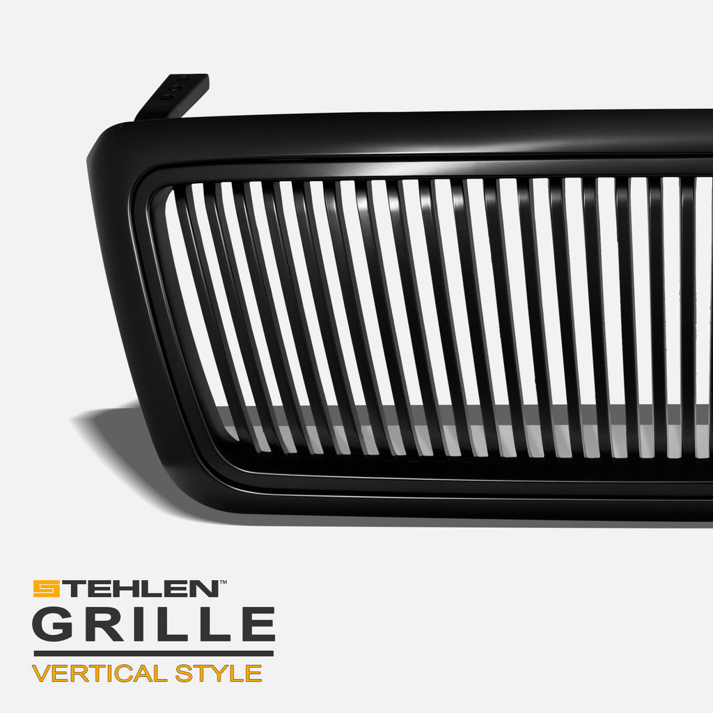 2004-2008 Ford F-150 Vertical Style Front Grille - Matte Black