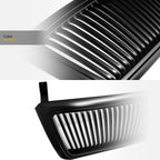 2004-2008 Ford F-150 Vertical Style Front Grille - Matte Black