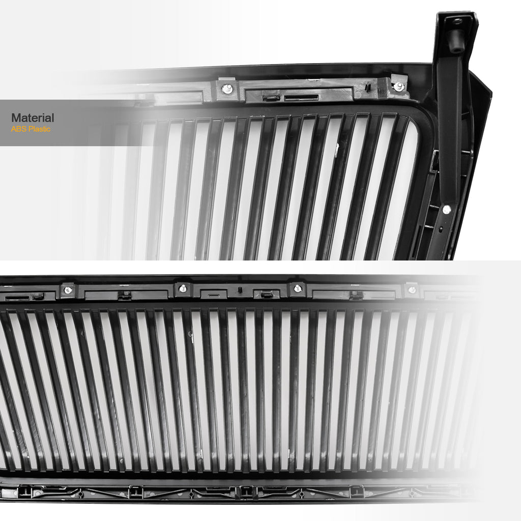 2004-2008 Ford F-150 Vertical Style Front Grille - Matte Black