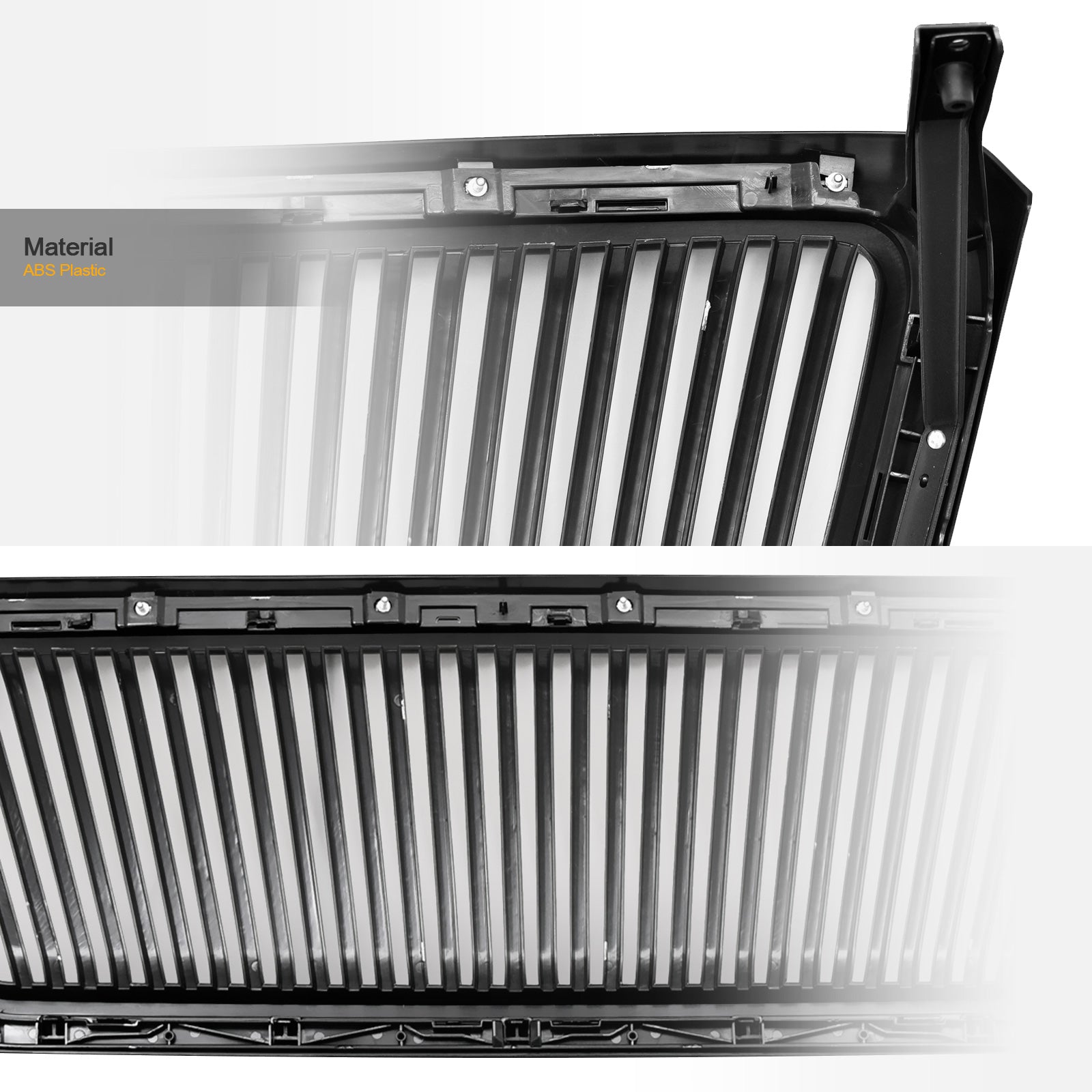 2004-2008 Ford F-150 Vertical Style Front Grille - Matte Black