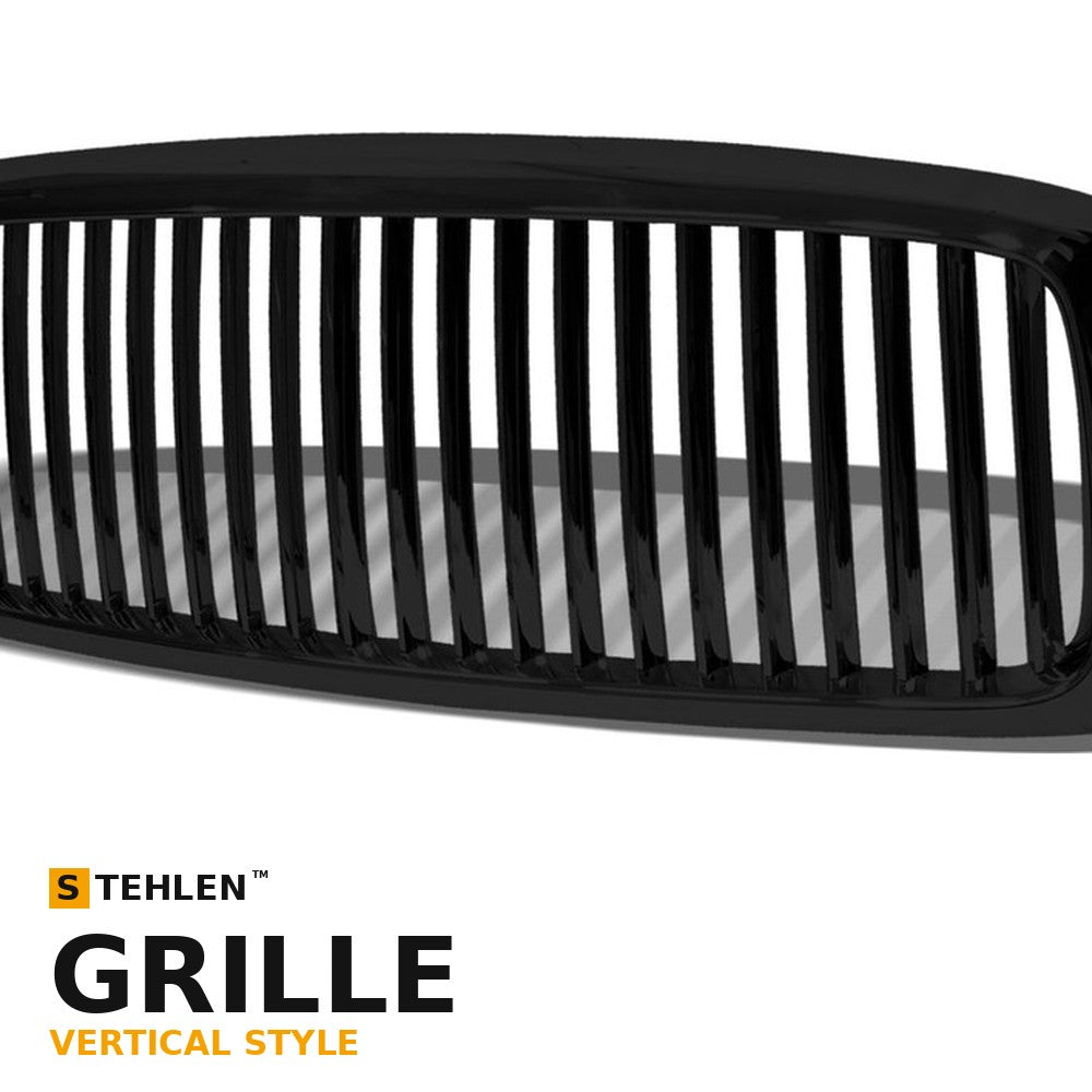 2002-2005 Dodge Ram 1500 & 2003-2005 Ram 2500/3500 Vertical Front Grille — Black