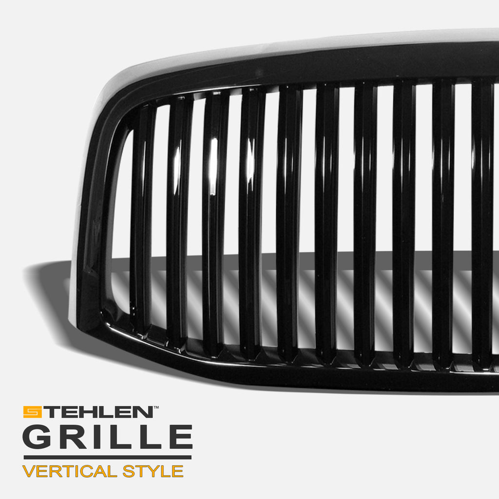 2006-2009 Dodge Ram 1500 2500 3500 Front Grille - Matte Black