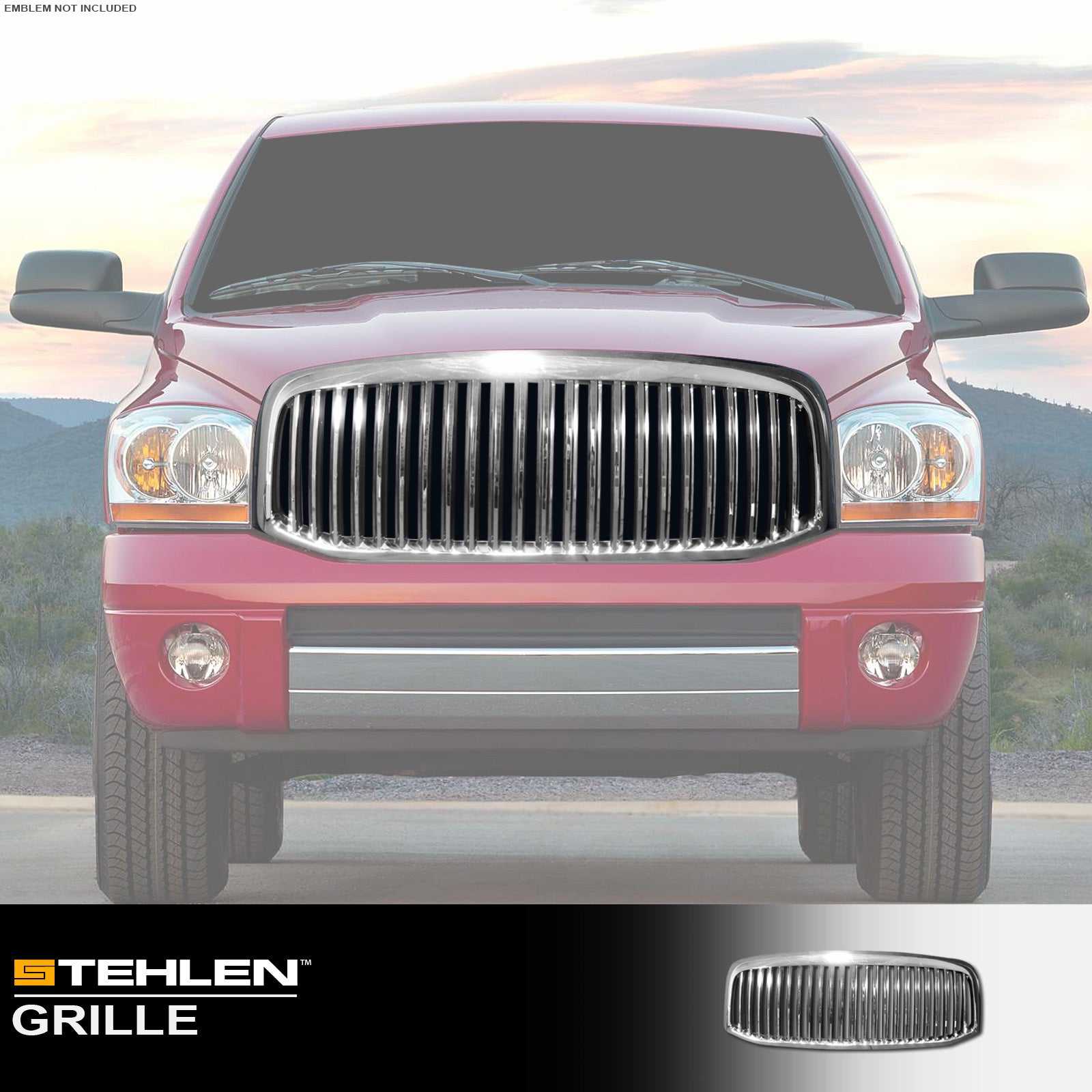 2006-2009 Dodge Ram 1500 2500 3500 Front Grille - Chrome
