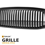 2006-2008 Dodge Ram 1500/2500/3500 Vertical Front Grille — Matte Black