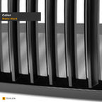 2006-2008 Dodge Ram 1500/2500/3500 Vertical Front Grille — Matte Black — detail