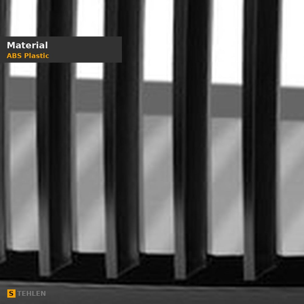 2006-2008 Dodge Ram 1500/2500/3500 Vertical Front Grille — Matte Black — detail