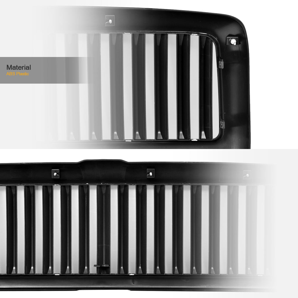 1994-2002 Dodge Ram 1500 2500 3500 Vertical Front Grille Matte Black