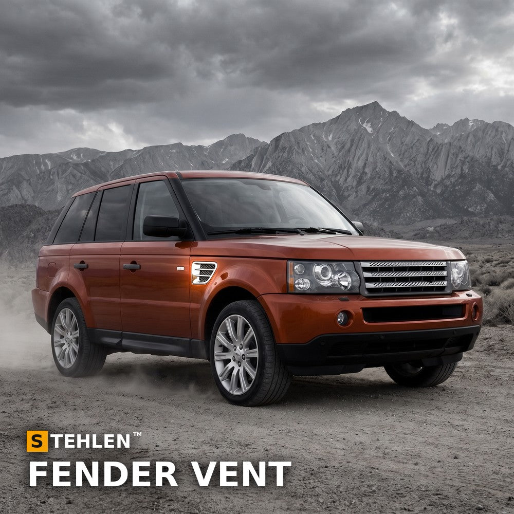 2006-2009 Land Rover Range Rover Sport Fender Vent Grille — Chrome/Silver — installed
