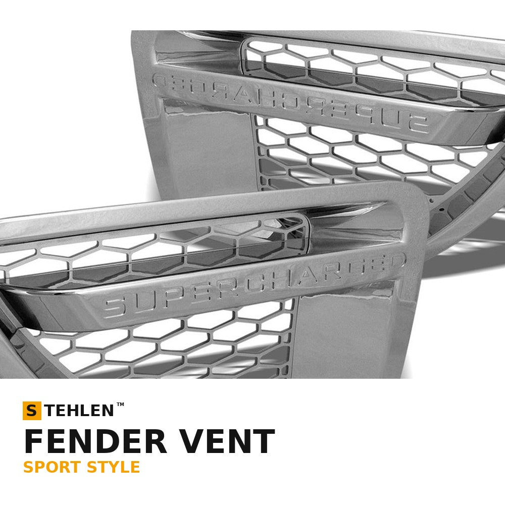 2006-2009 Land Rover Range Rover Sport Fender Vent Grille — Chrome/Silver