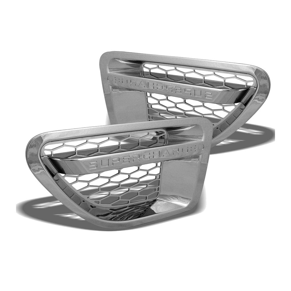 2006-2009 Land Rover Range Rover Sport Fender Vent Grille — Chrome/Silver — product view