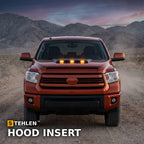 2014-2021 Toyota Tundra Hood Bulge Grille Insert w/ Amber LED Lights — Black — installed