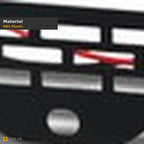 2014-2021 Toyota Tundra Hood Bulge Grille Insert w/ Amber LED Lights — Black — detail